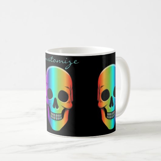 Psychedelisch Mensch Schädel Thunder_Cove Kaffeetasse (VorderseiteRechts)