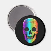 Psychedelisch Mensch Schädel Thunder_Cove Magnet (Vorderseite/Rückseite)