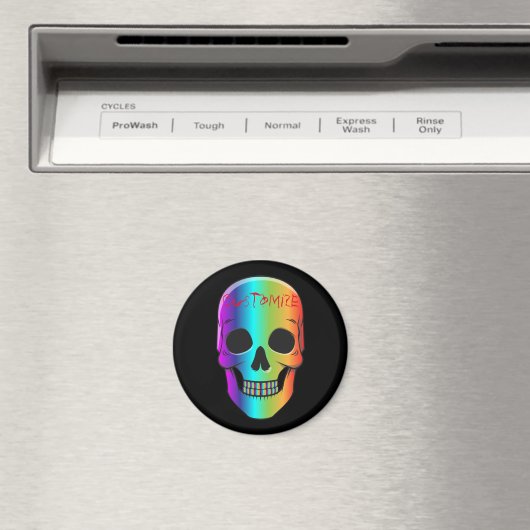 Psychedelisch Mensch Schädel Thunder_Cove Magnet (In Situ (Geschirrspüler))