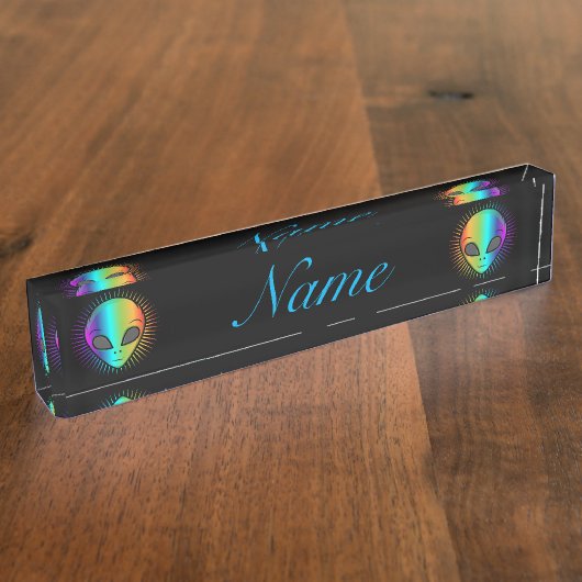 Psychedelisch Mensch Schädel Thunder_Cove Namensplakette (Seite)