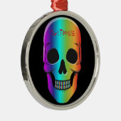 Psychedelisch Mensch Schädel Thunder_Cove Ornament Aus Metall (Rechts)