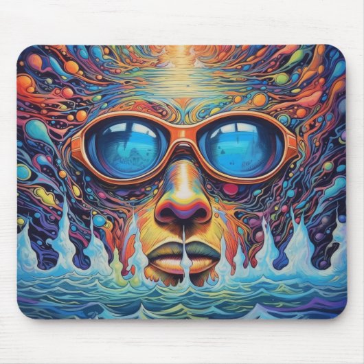 Psychedelisch mit fantastischen Landschaften Mousepad (Vorne)