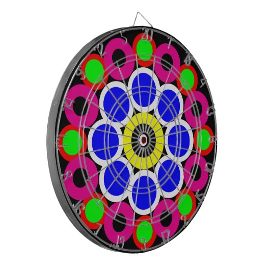 Psychedelisch Modernes Persisches Rug Muster Dartscheibe (Vorderseite Links)