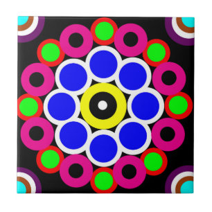 Psychedelisch Modernes Persisches Rug Muster Fliese