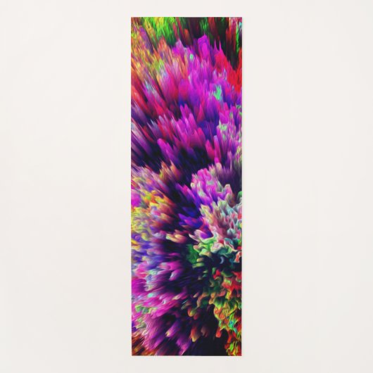 Psychedelisch-Multicolor-Abstraktes Farbmeer Yogamatte (Vorderseite)