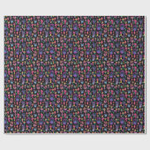 Psychedelisch Mushrooms Rainbow Colors Pattern Geschenkpapier (Flach)