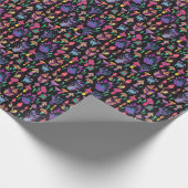 Psychedelisch Mushrooms Rainbow Colors Pattern Geschenkpapier (Ecke)