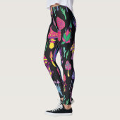 Psychedelisch Mushrooms Rainbow Colors Pattern Leggings (Links)