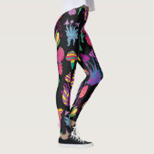 Psychedelisch Mushrooms Rainbow Colors Pattern Leggings (Rechts)