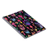 Psychedelisch Mushrooms Rainbow Colors Pattern Notizblock (Rechte Seite)