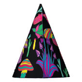 Psychedelisch Mushrooms Rainbow Colors Pattern Partyhütchen (Rückseite)