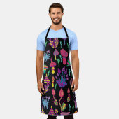 Psychedelisch Mushrooms Rainbow Colors Pattern Schürze (Getragen)
