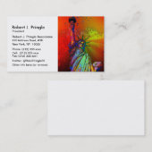 Psychedelisch NYC Rainbow Color Statue of Liberty Visitenkarte (Vorne/Hinten)