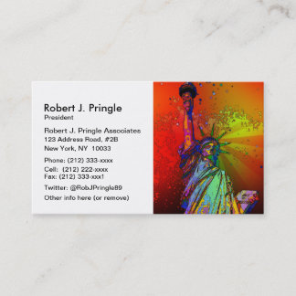 Psychedelisch NYC Rainbow Color Statue of Liberty Visitenkarte