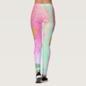 Psychedelisch-orientalische Symmetrie Abstrakte Ku Leggings (Rückseite)