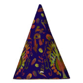 Psychedelisch-orientalische Symmetrie Abstrakte Ku Partyhütchen (Rechts)