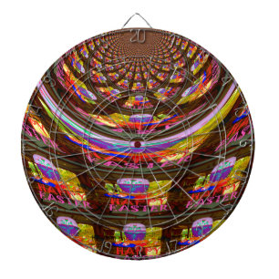 Psychedelisch Osterkaleidoskop Art Print Dartscheibe