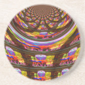 Psychedelisch Osterkaleidoskop Art Print Getränkeuntersetzer (Vorne)