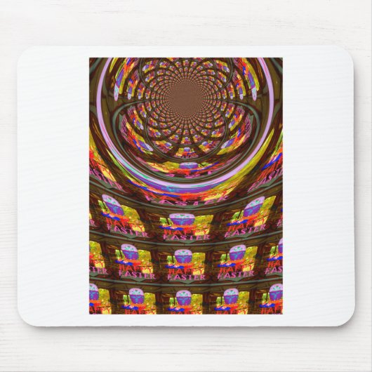 Psychedelisch Osterkaleidoskop Art Print Mousepad (Vorne)