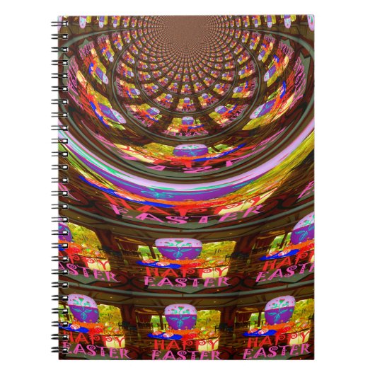 Psychedelisch Osterkaleidoskop Art Print Notizblock (Vorderseite)