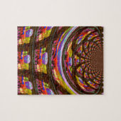 Psychedelisch Osterkaleidoskop Art Print Puzzle (Horizontal)