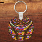 Psychedelisch Osterkaleidoskop Art Print Schlüsselanhänger (Vorderseite)
