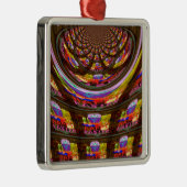 Psychedelisch Osterkaleidoskop Art Print Silbernes Ornament (Rechts)