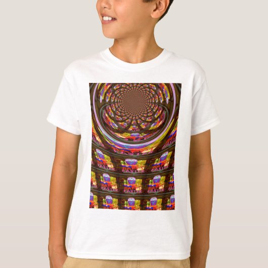 Psychedelisch Osterkaleidoskop Art Print T-Shirt (Vorderseite)