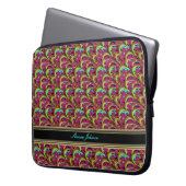 Psychedelisch Pink Aqua Pattern Tablet/Notebook Laptopschutzhülle (Vorderseite Links)