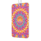 Psychedelisch Pink Orange Mandala Friedenssymbol Autolufterfrischer (Links)
