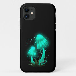 Psychedelisch Pixie Cap Glows Cyan Mushroom Case-Mate iPhone Hülle
