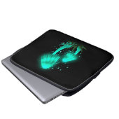 Psychedelisch Pixie Cap Glows Cyan Mushroom Laptopschutzhülle (Vorne Knopf)