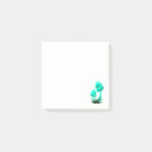 Psychedelisch Pixie Cap Glows Cyan Mushroom Post-it Klebezettel (Vorderseite)