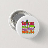 PSYCHEDELISCH POSITIVER LAVALAMPEN-HIPPIE-PILZ BUTTON (Vorne & Hinten)