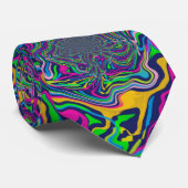 Psychedelisch Rainbow-farbene Halsbinsel Krawatte (Gerollt)