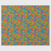 Psychedelisch Regenbogen Pfosten Druckmuster Gesch Geschenkpapier (Flach)