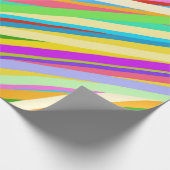 Psychedelisch Retro Candy Rainbow Strippenmuster Geschenkpapier (Ecke)