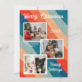 Psychedelisch Retro Groovy Wave Fotos Weihnachten (Vorderseite)