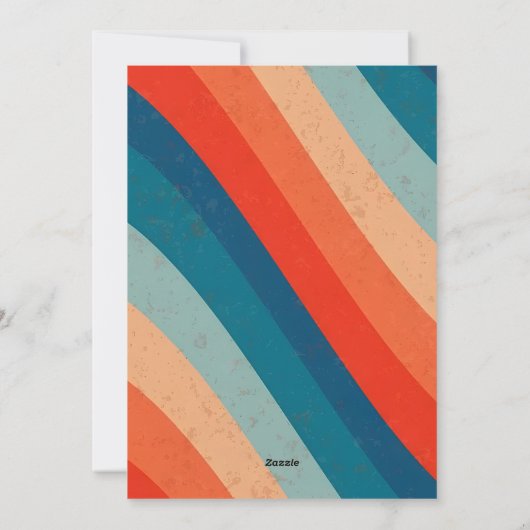 Psychedelisch Retro Groovy Wave Fotos Weihnachten (Rückseite)