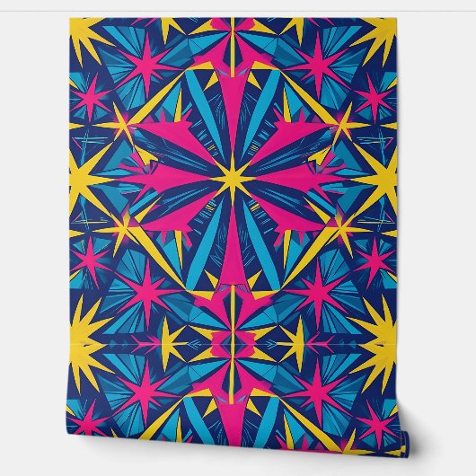 Psychedelisch Retro Kaleidoskop Peel und Stick Tapete (Abrollen)