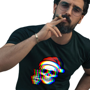 Psychedelisch RGB Illusionäre Trippy Weihnachten T-Shirt
