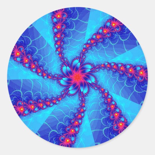 psychedelisch runder aufkleber (Vorderseite)