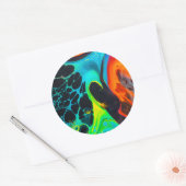 Psychedelisch Runder Aufkleber (Umschlag)