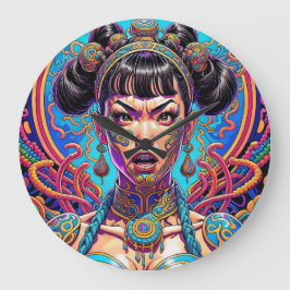 Psychedelisch Sage was! Kunst Große Wanduhr