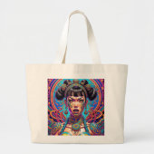 Psychedelisch Sage was! Kunst Jumbo Stoffbeutel (Vorne)