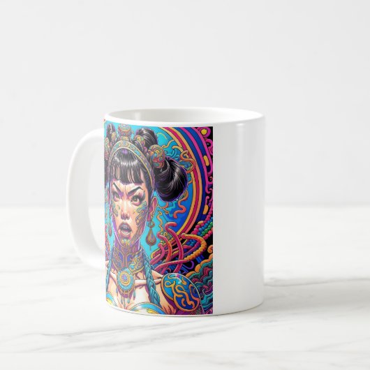 Psychedelisch Sage was! Kunst Kaffeetasse (Vorderseite Links)