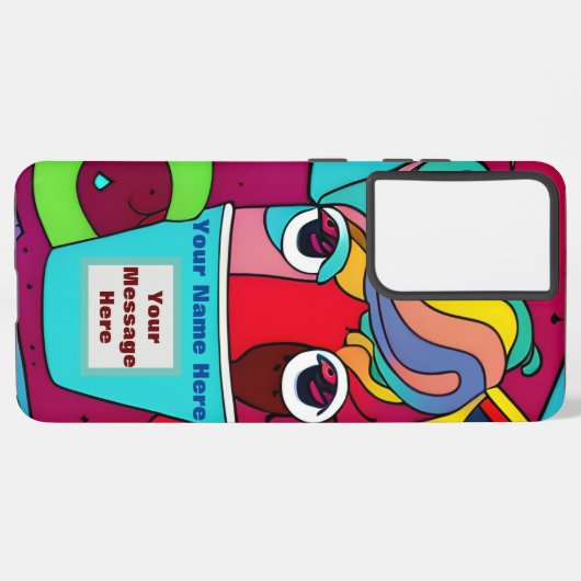 psychedelisch samsung galaxy hülle (Rückseite (Horizontal))