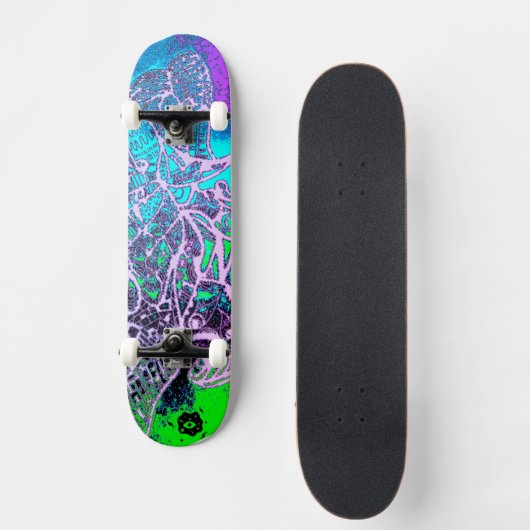 Psychedelisch Skateboard (Vorderseite)