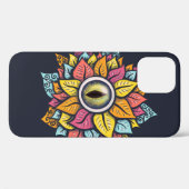 Psychedelisch Spooky Eye Blume farbig Case-Mate iPhone Hülle (Rückseite (Horizontal))