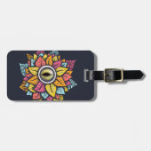 Psychedelisch Spooky Eye Blume farbig Gepäckanhänger (Vorderseite horizontal)